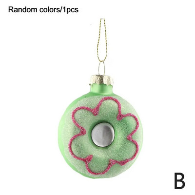 2024. gada Jaunais gads, zaļš avokado stikla rotājums, stikla auglis, piekārts, Ziemassvētku eglīšu rotājumi, Ziemassvētku piegāde