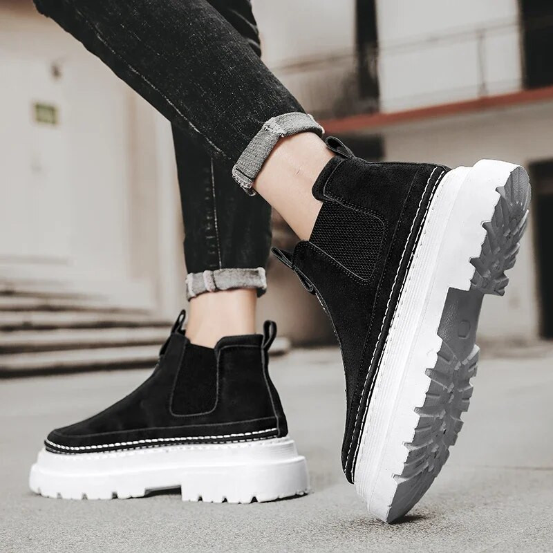 2023. gada augstas kvalitātes apavi vīriešiem, uzvelkami vīriešu zābaki