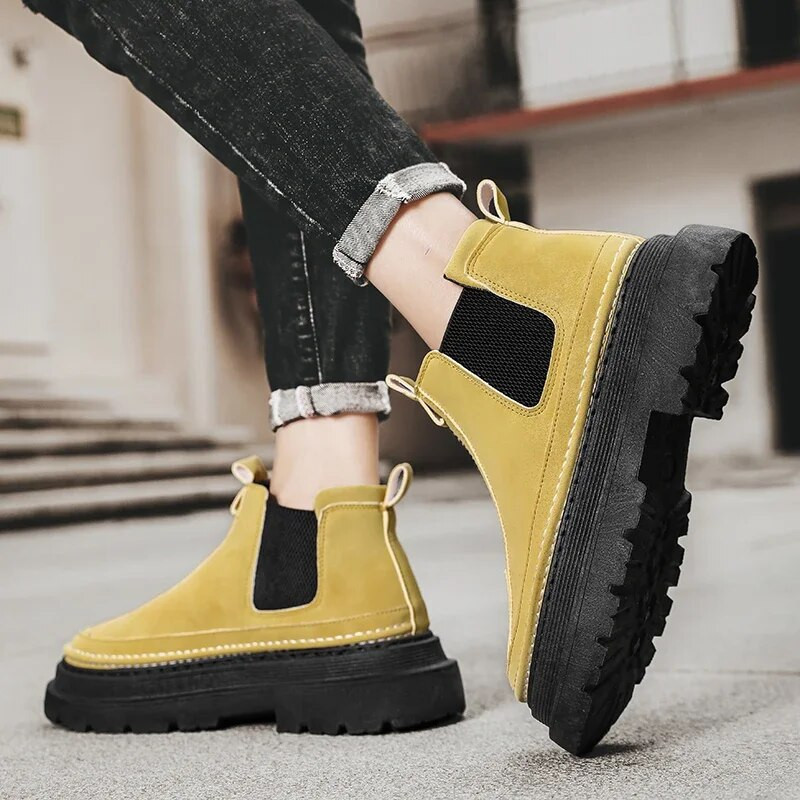 2023. gada augstas kvalitātes apavi vīriešiem, uzvelkami vīriešu zābaki