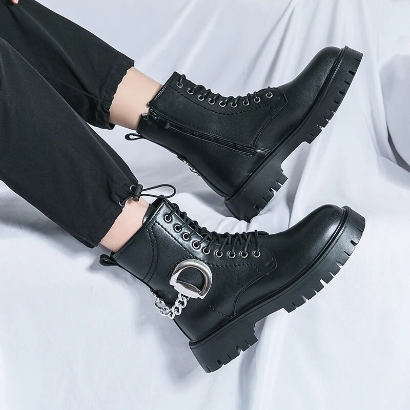 Meeste nahksaapad Hingavad kõrge ülaosaga jalanõud vabaajajalatsid Meeste talvejalatsid Ärikohting Ametlik pidu Ümmargused jalanõud