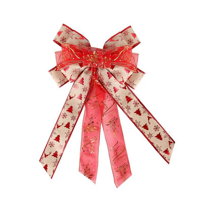 Uued DIY jõuluvibu lindiga käsitöö jõulupuu kaunistused koju Noeli jõulupeo vibu ripats uusaasta kaunistus