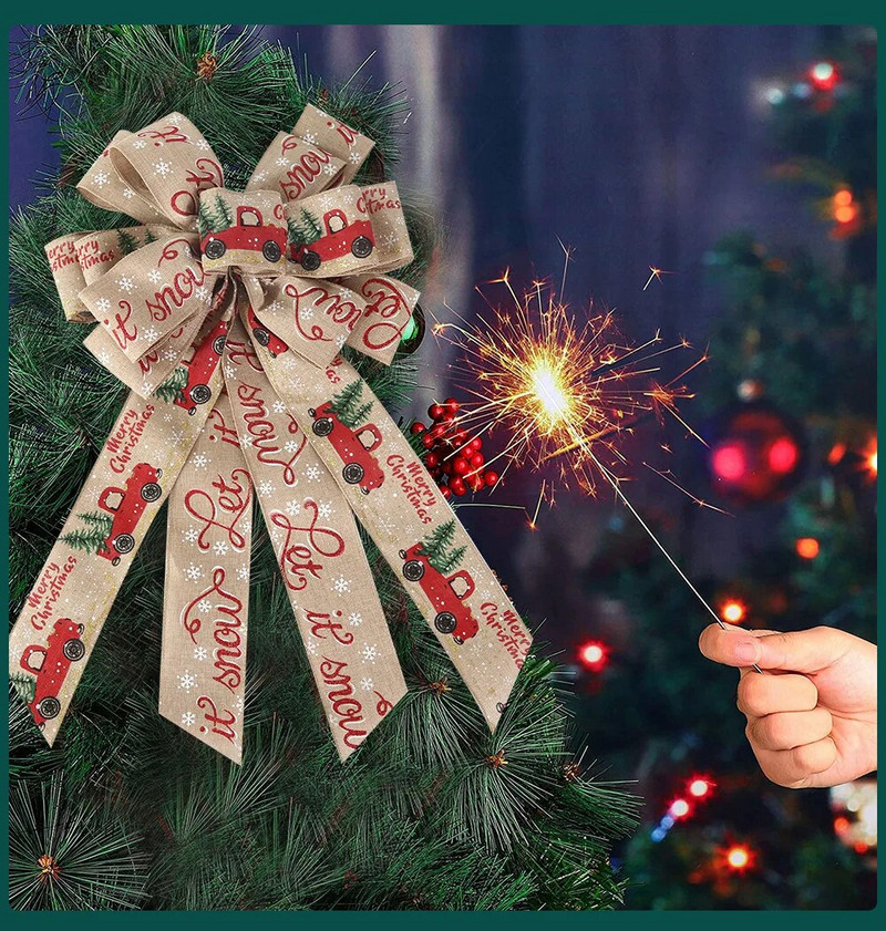 Uued DIY jõuluvibu lindiga käsitöö jõulupuu kaunistused koju Noeli jõulupeo vibu ripats uusaasta kaunistus