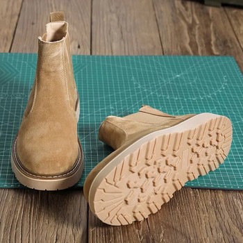 Νέα Fashion Cow Suede Vintage Ανδρικά Παπούτσια Υψηλής Ποιότητας Outdoor Work Μποτάκια Αστραγάλου Βρετανικά Φθινοπωρινά Winter Desert Chelsea Boots