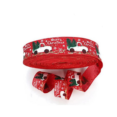 Ziemassvētku lente klasiskā iesaiņošana Ziemassvētku eglītes lentes vainags bantes DIY audums virpuļlente audekls lente ar vadu malu dāvana
