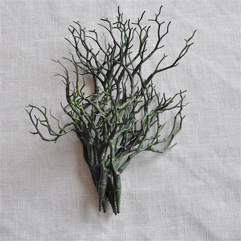 Crangi de copac uscate de coarne artificiale Ramuri de manzanita din PVC Crengute de plante decorative Decor de crengi uscate Decoratiuni de Craciun de Halloween