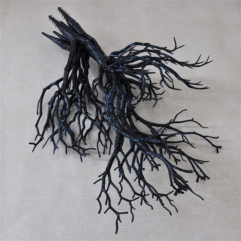 Crangi de copac uscate de coarne artificiale Ramuri de manzanita din PVC Crengute de plante decorative Decor de crengi uscate Decoratiuni de Craciun de Halloween