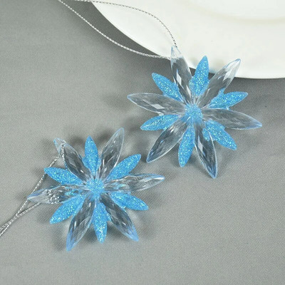 2gab Ziemassvētku sniegpārsliņu rotājumi Dzidra akrila sniegpārsliņas Ziemassvētku amatniecības kulonu rotājumi mājām Ziemassvētku ballītei Jaunais gads 2023