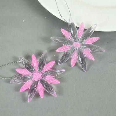 2gab Ziemassvētku sniegpārsliņu rotājumi Dzidra akrila sniegpārsliņas Ziemassvētku amatniecības kulonu rotājumi mājām Ziemassvētku ballītei Jaunais gads 2023