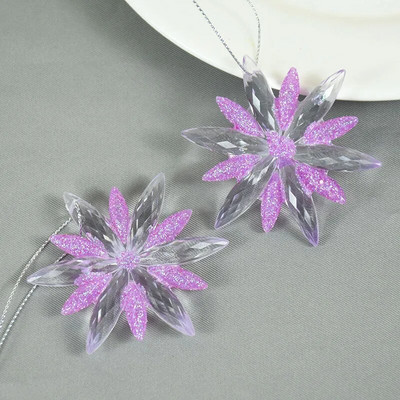 2gab Ziemassvētku sniegpārsliņu rotājumi Dzidra akrila sniegpārsliņas Ziemassvētku amatniecības kulonu rotājumi mājām Ziemassvētku ballītei Jaunais gads 2023