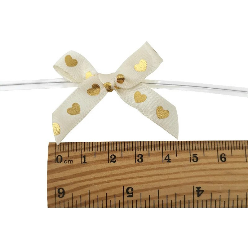 50db/csomag 45mm arany szív vegyes masni Valentin-napi dekorációhoz Ajándékcsomagolás Kézzel készített barkács készítés ruhakiegészítők