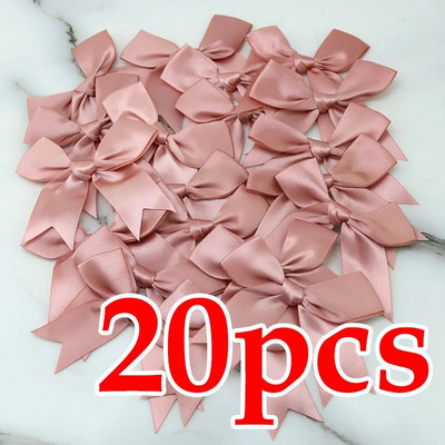 (20 τεμ.) 1'' 25mm φρέσκια ροζ κορδέλα Μικρή συσκευασία Φιόγκος Πολυεστέρας Σατέν Φιόγκος Γραβάτα λουλουδιών Αξεσουάρ για τα μαλλιά Αξεσουάρ μόδας DIY