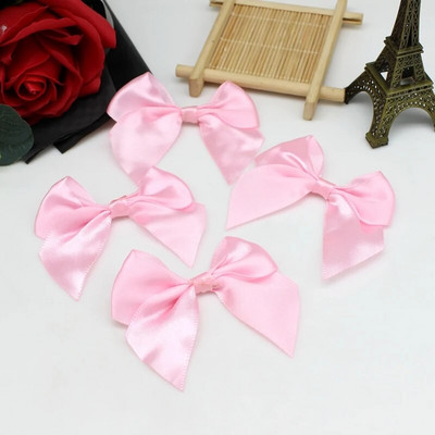 20/50GAB 65*65mm satīna loki Dekoratīvie Lentu banti rokdarbu komplektiem Bowknot Iesaiņojamie banti rokdarbiem Kāzu bantītes piedzimšana