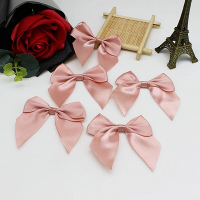 20/50GAB 65*65mm satīna loki Dekoratīvie Lentu banti rokdarbu komplektiem Bowknot Iesaiņojamie banti rokdarbiem Kāzu bantītes piedzimšana