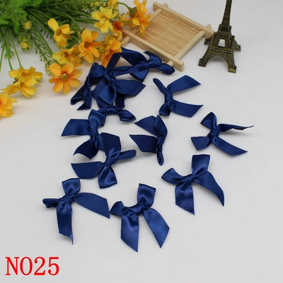 50GAB 5*5CM lentes bantes Vienkrāsains poliestera satīna lentes bantes zieds DIY amatniecība roku darbs rotājumi roku darbs ballīšu piederumi