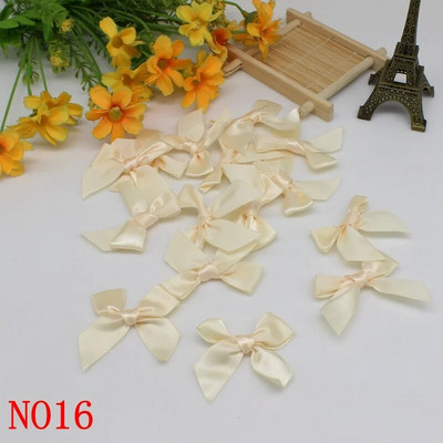 50GAB 5*5CM lentes bantes Vienkrāsains poliestera satīna lentes bantes zieds DIY amatniecība roku darbs rotājumi roku darbs ballīšu piederumi