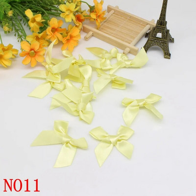 50GAB 5*5CM lentes bantes Vienkrāsains poliestera satīna lentes bantes zieds DIY amatniecība roku darbs rotājumi roku darbs ballīšu piederumi