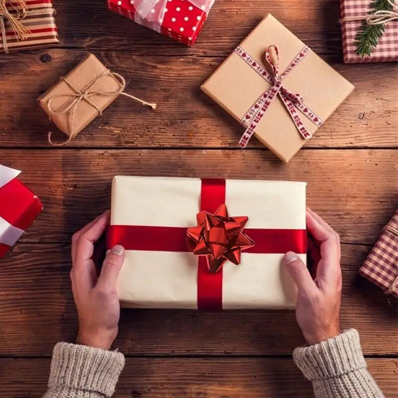 150gab Mini Star Bow & Dāvanu iesaiņošanas bantīte Ziemassvētkiem Krāsaini bantītes Ziemassvētku dāvanu iesaiņošanas rotājumi Līmējošie Ziedi Dekors