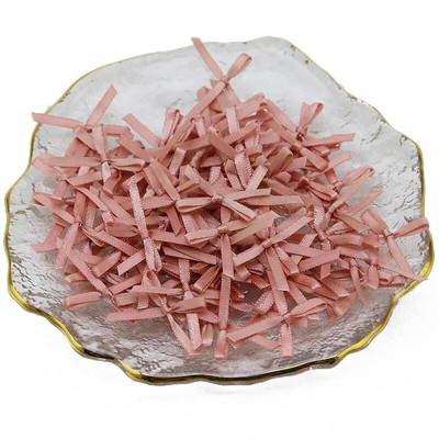 (100db/csomag) 3x3cm-es miniszalag masnik Többszínű kis méretű poliészter szatén szalagok masni virág Kézműves kézműves dekoráció barkácsolás