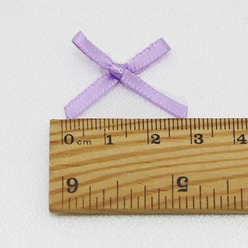 (100db/csomag) 3x3cm-es miniszalag masnik Többszínű kis méretű poliészter szatén szalagok masni virág Kézműves kézműves dekoráció barkácsolás