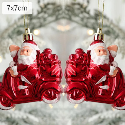 Ziemassvētku rotājumi 2gab. Kruķis Ziemassvētku vecītis Sniegavīrs Elk Ziemassvētku koka kulons 2022 — Ziemassvētku rotājums mājām Noels Dāvanas Navidad dekors