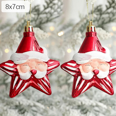 Ziemassvētku rotājumi 2gab. Kruķis Ziemassvētku vecītis Sniegavīrs Elk Ziemassvētku koka kulons 2022 — Ziemassvētku rotājums mājām Noels Dāvanas Navidad dekors