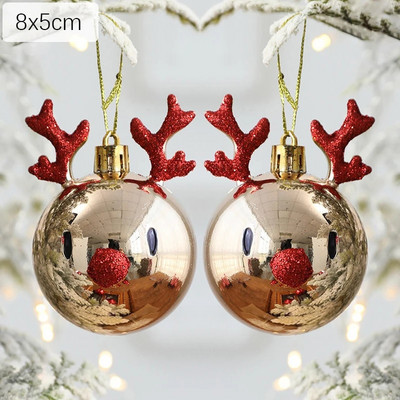 Ziemassvētku rotājumi 2gab. Kruķis Ziemassvētku vecītis Sniegavīrs Elk Ziemassvētku koka kulons 2022 — Ziemassvētku rotājums mājām Noels Dāvanas Navidad dekors