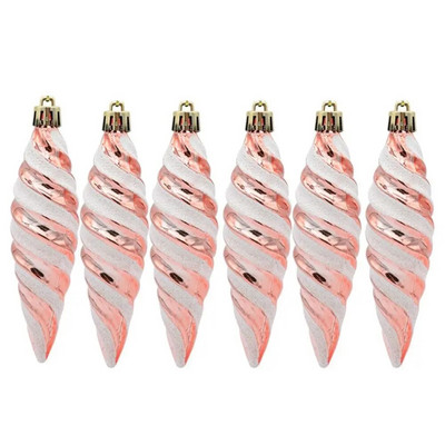 Kastes komplekts ar konfekšu lāsteku Ziemassvētku eglīšu rotājumiem, smailiem spirālveida pavedieniem, DIY, piekārtiem dekoriem, mājas dekorēšanai