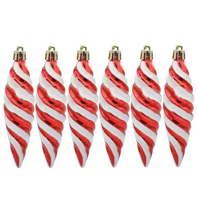 Kastes komplekts ar konfekšu lāsteku Ziemassvētku eglīšu rotājumiem, smailiem spirālveida pavedieniem, DIY, piekārtiem dekoriem, mājas dekorēšanai