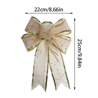 1 gab. Liela loka Ziemassvētku rotājumi Ziemassvētku eglē piekarināmi kulonu bantīšu rotājumi mājām Jaungada ballīšu dekorēšanai Navidad dāvanas 2024