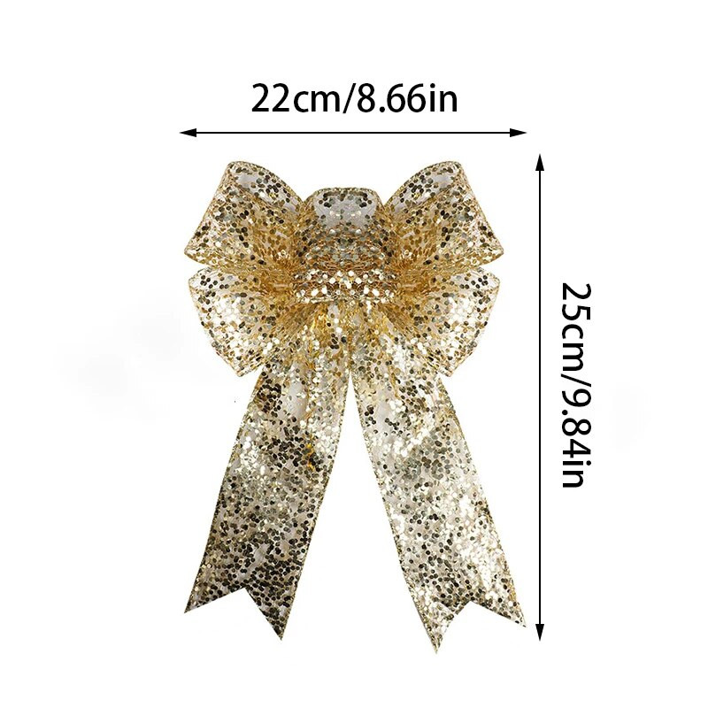 1 gab. Liela loka Ziemassvētku rotājumi Ziemassvētku eglē piekarināmi kulonu bantīšu rotājumi mājām Jaungada ballīšu dekorēšanai Navidad dāvanas 2024