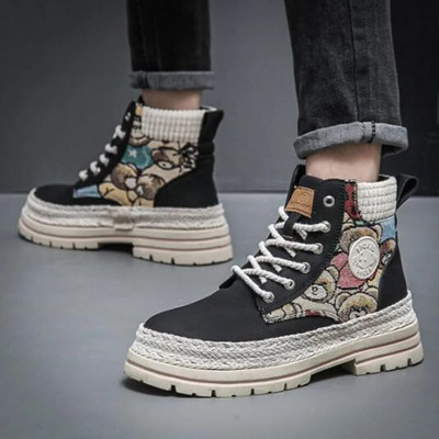 Rudens ziema Vīriešu apavi Sniega zābaki Kažokāda silta ikdienas ādas potītes platforma dizainers Luksusa kovboju cīņas taktiskā pārgājieni Čelsijā