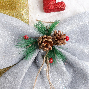 30CM лък Коледна украса Коледно дърво Висулка Орнаменти за дома Navidad Парти консумативи Нова година 2023 Декор Направи си сам Аксесоар за подарък