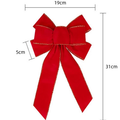 Бъфало кариран лък от чул за венец, голяма селска селска къща Tree Topper Bow декорации за есенно сватбено тържество Коледен декор на врати