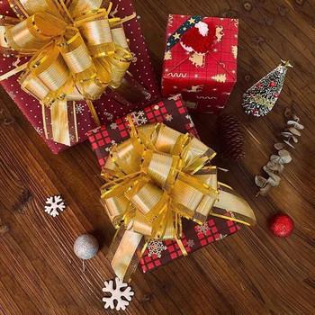 10 БР. Големи панделки за дърпане Опаковане на панделки Коледни подаръци Ленти Големи панделки за празнични подаръци за сватбено тържество Кошници Декорация