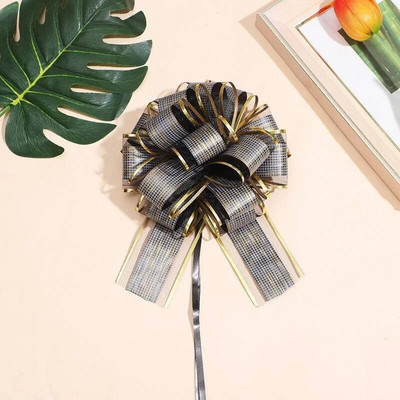 10GAB Lielas velkamās bantes ar lentu iesaiņojuma Ziemassvētku dāvanu bantes Lielas lentes bantes svētku kāzu ballītei Dāvanas Grozi Dekorācija