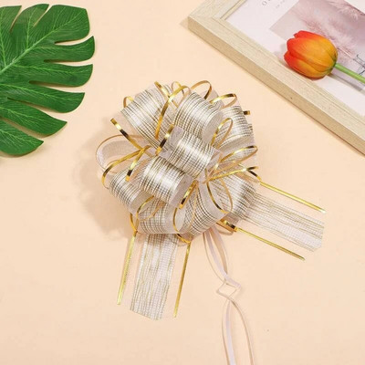 10GAB Lielas velkamās bantes ar lentu iesaiņojuma Ziemassvētku dāvanu bantes Lielas lentes bantes svētku kāzu ballītei Dāvanas Grozi Dekorācija