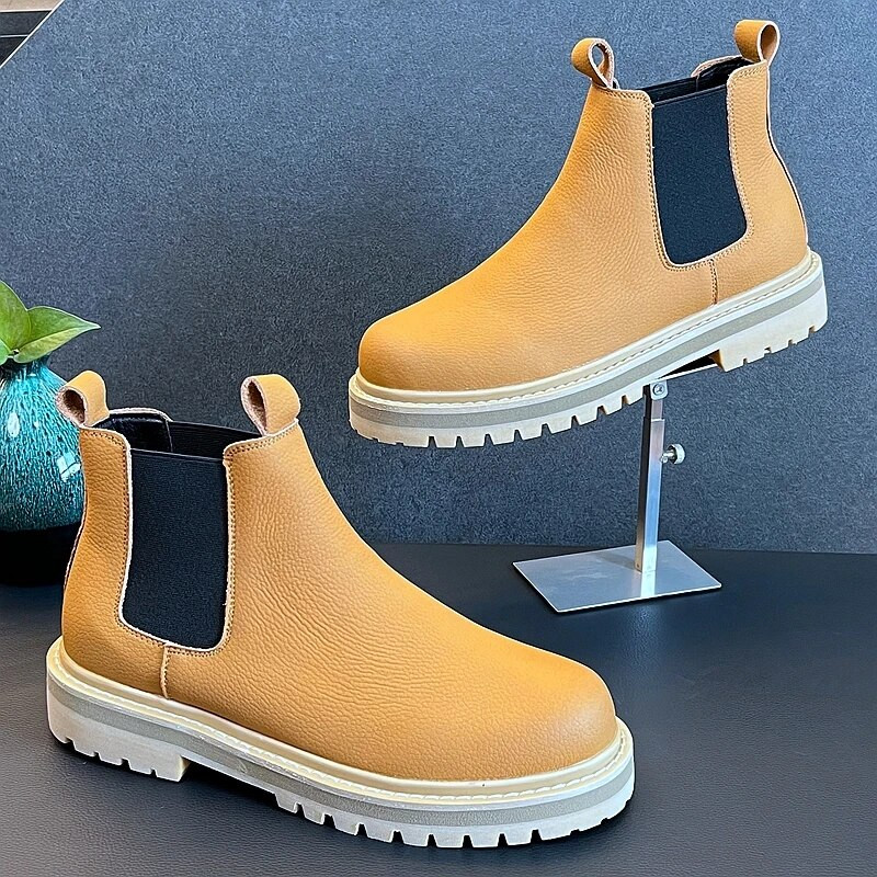 Noua sosire Bărbați la modă ocazional glezne cizme Chelsea de designer de lux Tendințe pentru tineret de înaltă calitate Slip on Sneaeker Botas Hombre