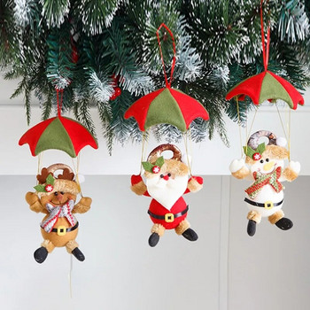 Χριστουγεννιάτικη διακόσμηση σπιτιού Αλεξίπτωτο κούκλα κρεμαστό μενταγιόν παιχνίδι Άγιος Βασίλης Χιονάνθρωπος Άλκη Χριστουγεννιάτικο Δέντρο Διακόσμηση