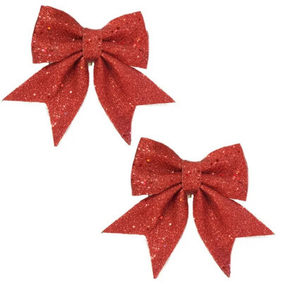 2 τμχ Χριστουγεννιάτικα Φιόγκοι Κρεμαστά Διακοσμητικά DIY Mall Χριστουγεννιάτικο δέντρο Κρεμαστό παπιγιόν Κρεμαστό Χριστουγεννιάτικο κουτί δώρου Πρωτοχρονιάτικο Χριστουγεννιάτικο ντεκόρ για πάρτι