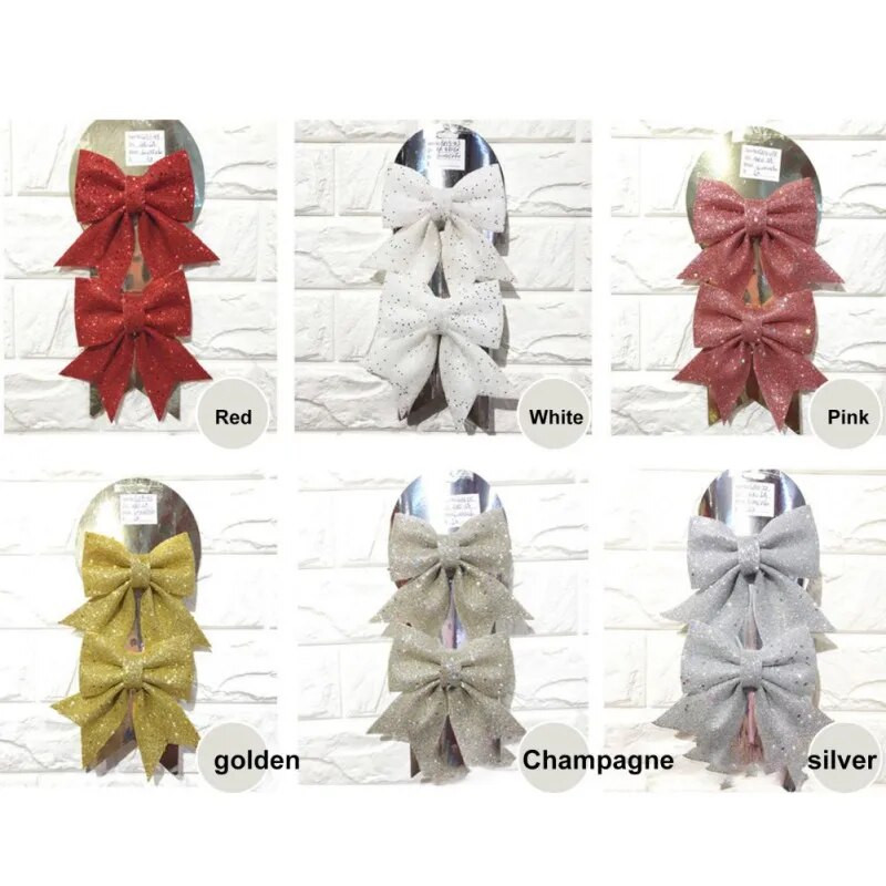 2 τμχ Χριστουγεννιάτικα Φιόγκοι Κρεμαστά Διακοσμητικά DIY Mall Χριστουγεννιάτικο δέντρο Κρεμαστό παπιγιόν Κρεμαστό Χριστουγεννιάτικο κουτί δώρου Πρωτοχρονιάτικο Χριστουγεννιάτικο ντεκόρ για πάρτι