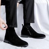 zābaki vīriešu 2023 rudens ziema silta jauna mode vīriešu zābaki tendence āra ādas zābaki augstas augšdaļas vīriešu zābaki Botas De Hombre