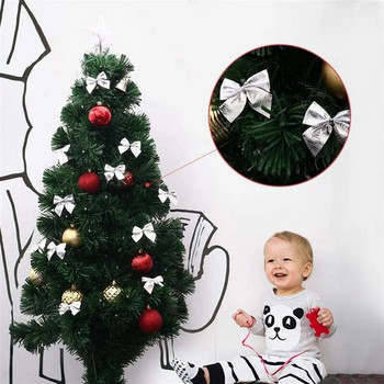 12 τμχ Χριστουγεννιάτικες φιόγκοι Κορδέλα Χριστουγεννιάτικο δέντρο Φιόγκος Κρεμαστό Στολίδι Φιόγκος για Χριστουγεννιάτικα στεφάνια Πρωτοχρονιάτικα είδη περιτυλίγματος