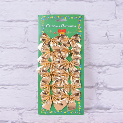 12 τμχ Χριστουγεννιάτικες φιόγκοι Κορδέλα Χριστουγεννιάτικο δέντρο Φιόγκος Κρεμαστό Στολίδι Φιόγκος για Χριστουγεννιάτικα στεφάνια Πρωτοχρονιάτικα είδη περιτυλίγματος