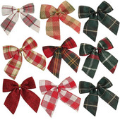 20/10gb Mini Ziemassvētku bantīšu rotājumi Ziemassvētku eglītes iekaramie rotājumi DIY vainags Bowknot Ziemassvētku ballītes dāvanu kastītes Loku dekors