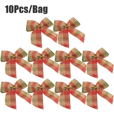 20/10gb Mini Ziemassvētku bantīšu rotājumi Ziemassvētku eglītes iekaramie rotājumi DIY vainags Bowknot Ziemassvētku ballītes dāvanu kastītes Loku dekors