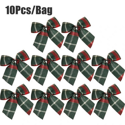 20/10gb Mini Ziemassvētku bantīšu rotājumi Ziemassvētku eglītes iekaramie rotājumi DIY vainags Bowknot Ziemassvētku ballītes dāvanu kastītes Loku dekors