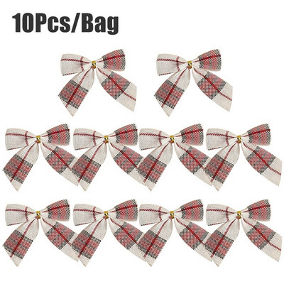 20/10gb Mini Ziemassvētku bantīšu rotājumi Ziemassvētku eglītes iekaramie rotājumi DIY vainags Bowknot Ziemassvētku ballītes dāvanu kastītes Loku dekors