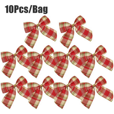20/10gb Mini Ziemassvētku bantīšu rotājumi Ziemassvētku eglītes iekaramie rotājumi DIY vainags Bowknot Ziemassvētku ballītes dāvanu kastītes Loku dekors