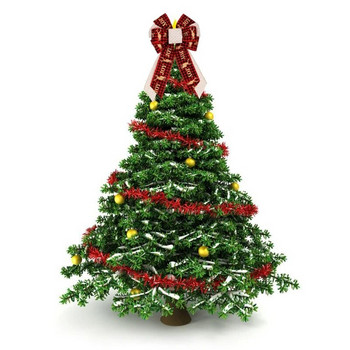 Διακοσμητικός Φιόγκος Χριστουγεννιάτικου Δέντρου για Χριστουγεννιάτικα Στεφάνια Διακόσμηση σπιτιού