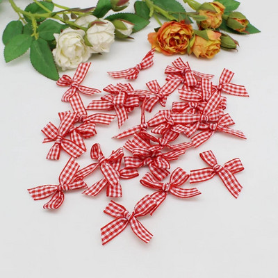 50/100kom 10mm-20mm Male mašne od satenske vrpce Cvjetne aplikacije za šivanje Zanatska mašna Šivanje za vjenčanje DIY ukrasi